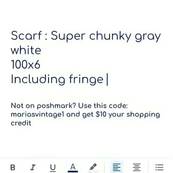 VTG #superchunckyscarf #superlongscarf  gray white black blend thick scarf - Picture 4 of 4